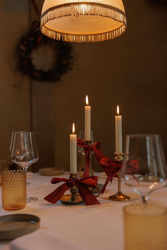 Dining tables at Restaurant De Mark