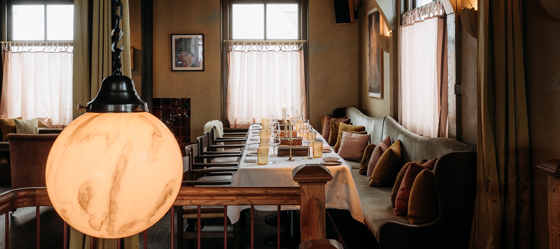 Fisherman scheurlamp van Ingo Maurer in Restaurant De Mark