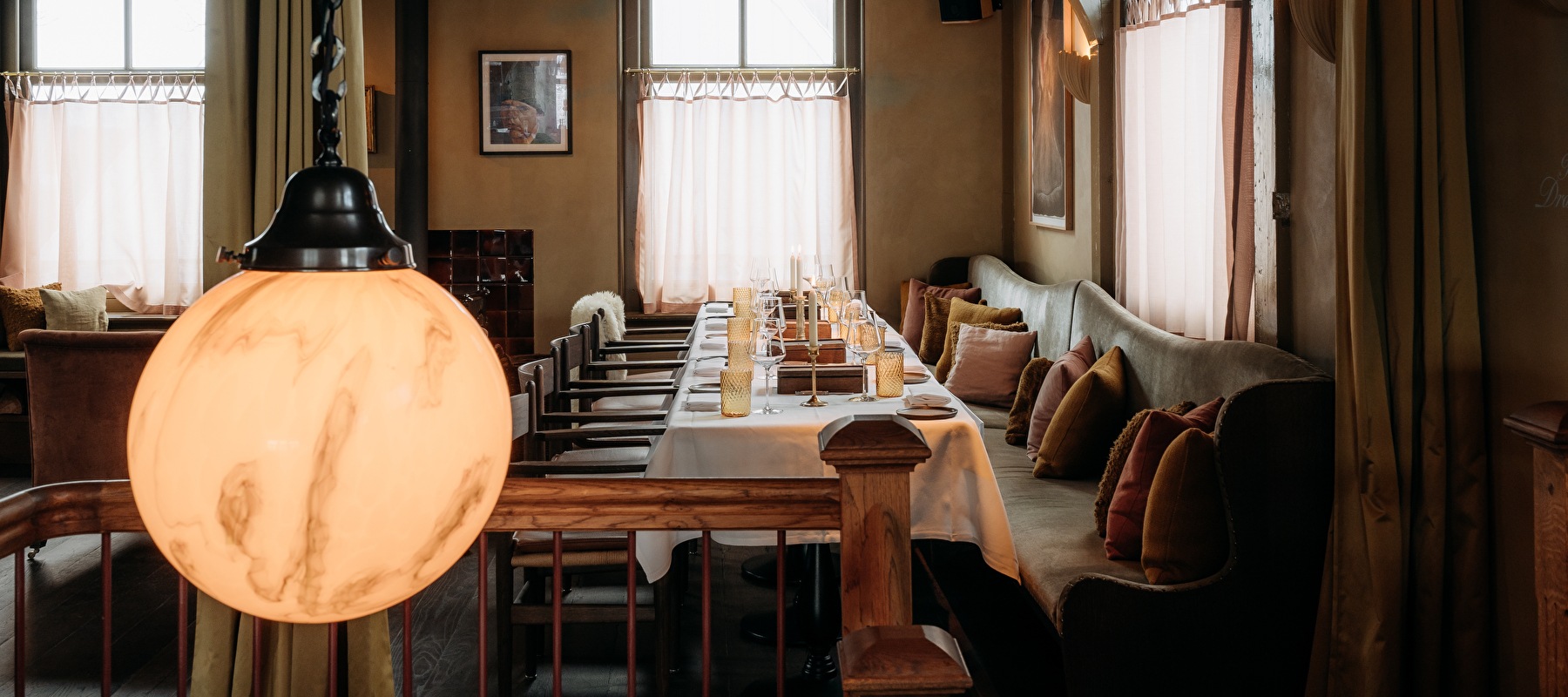 Fisherman scheurlamp van Ingo Maurer in Restaurant De Mark