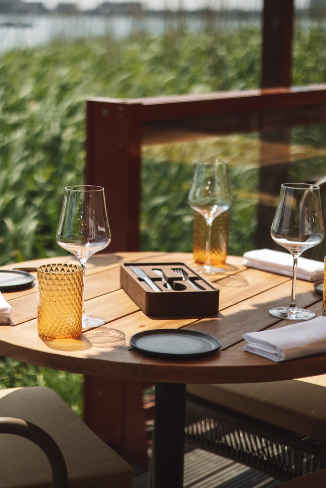 Table at restaurant De Mark